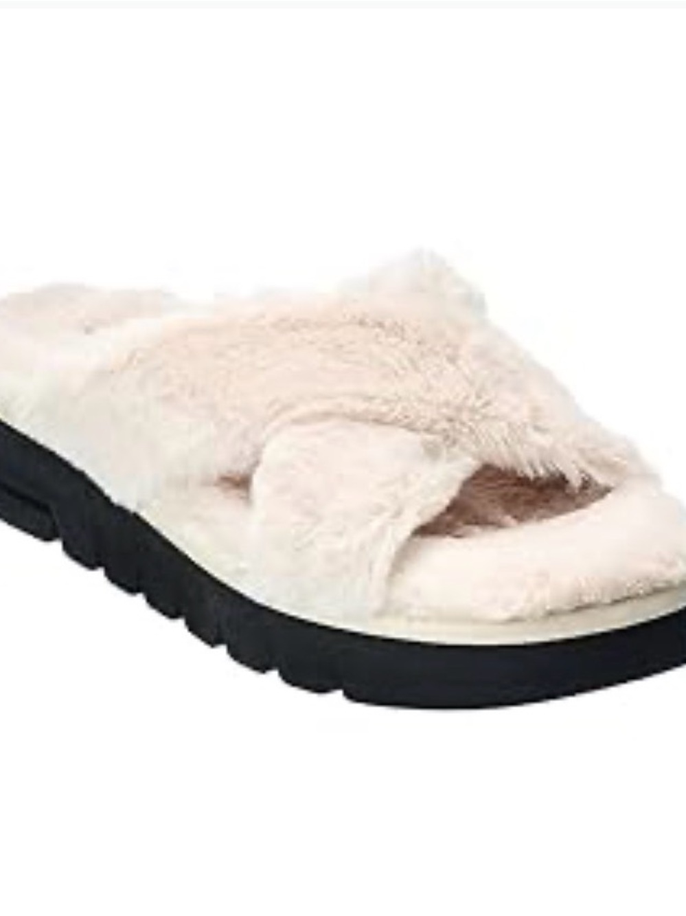 Stuart Weitzman Roza Lift Slide Chill Faux Fur Platform Sandals